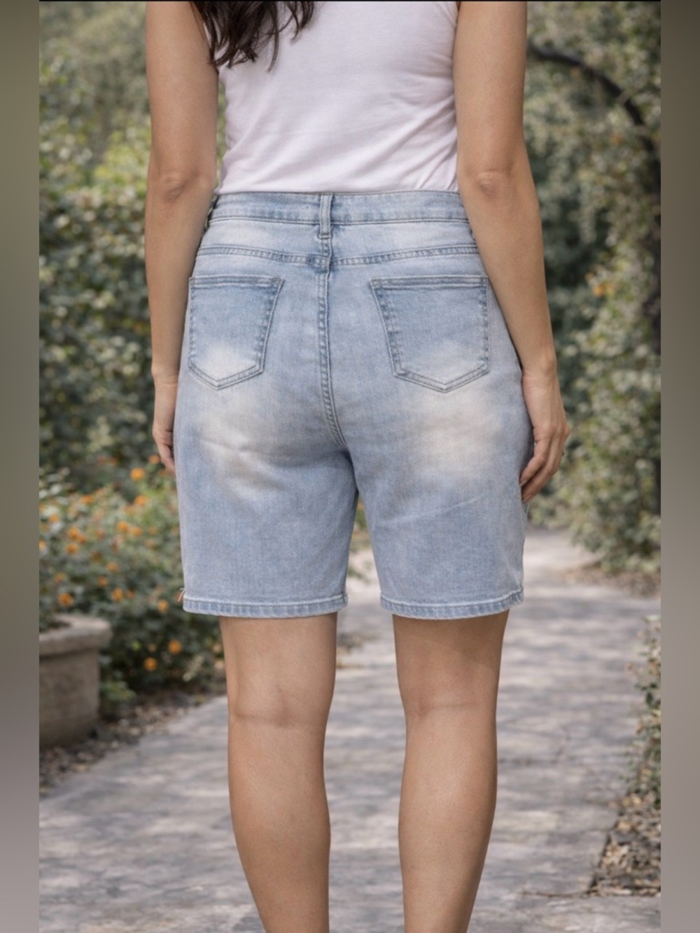 Judy Blue Light Blue Jean Shorts - Picture 2 of 6